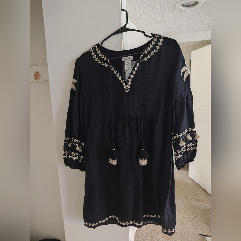 Tommy Bahama Black Palm Dress